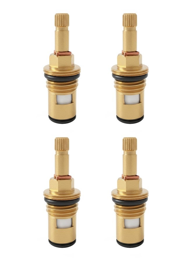 Acetap Brass Ceramic Disc Cartridge Quarter Turn 1/2 Inch, Hot and Cold Bathroom Kitchen Faucet Valve, Spindle For Water Faucet (Pack of 4 Piece) - Image 1